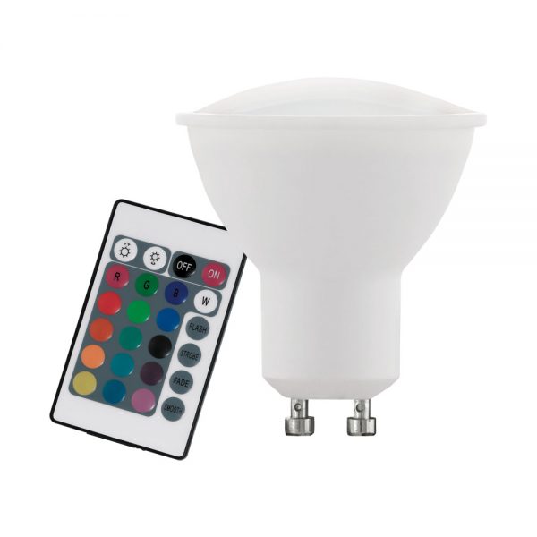Bec dimabil cu telecomanda EGLO 10686 - LED GU10 4W 220lm 3000K D53mm - RGB si lumina calda
