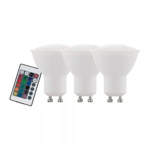 Becuri LED Lm-Set 3X Lm-Gu10 Rgbw 4W Inkl-Fernbed- Eglo 10687