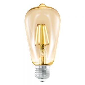 Bec EGLO 11521 - LED E27 4W 220lm 2200K D64mm - Lumina calda - Chihlimbar