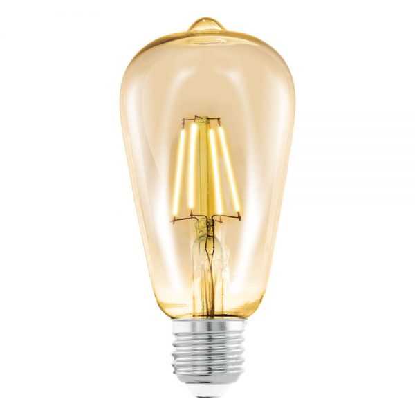 Bec EGLO 11521 - LED E27 4W 220lm 2200K D64mm - Lumina calda - Chihlimbar