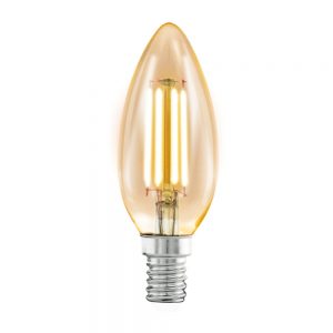 Bec EGLO 11557 - LED E14 4W 220lm 2200K D35mm - Lumina calda - Chihlimbar