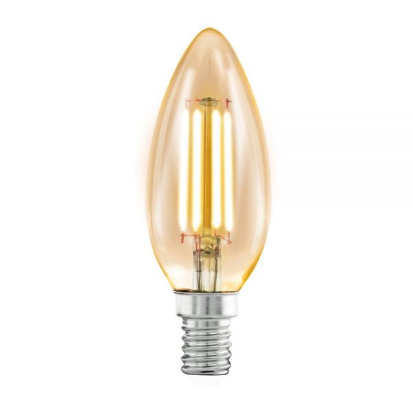 Bec EGLO 11557 - LED E14 4W 220lm 2200K D35mm - Lumina calda - Chihlimbar