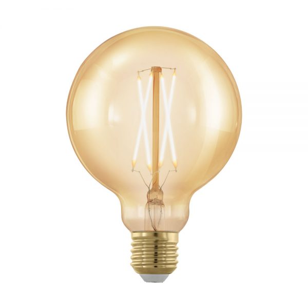 Bec dimabil EGLO 11693 - LED E27 4W 320lm 1700K D95mm - Lumina calda - Chihlimbar