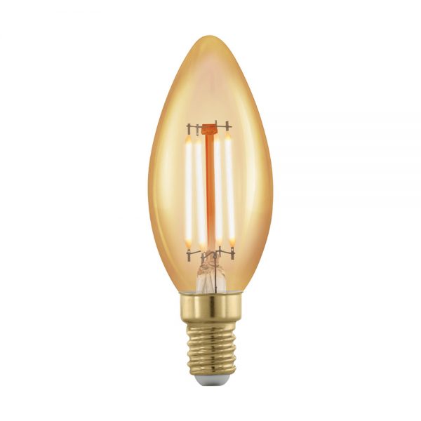 Bec dimabil EGLO 11698 - LED E14 4W 320lm 1700K D37mm - Lumina calda - Chihlimbar
