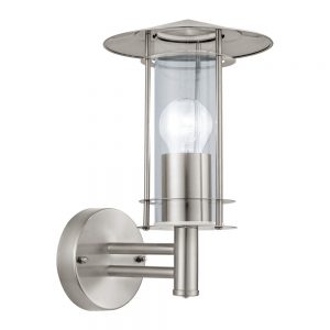 Aplica exterior EGLO LISIO 30184 - E27 1X60W IP44 - Sticla - Inox