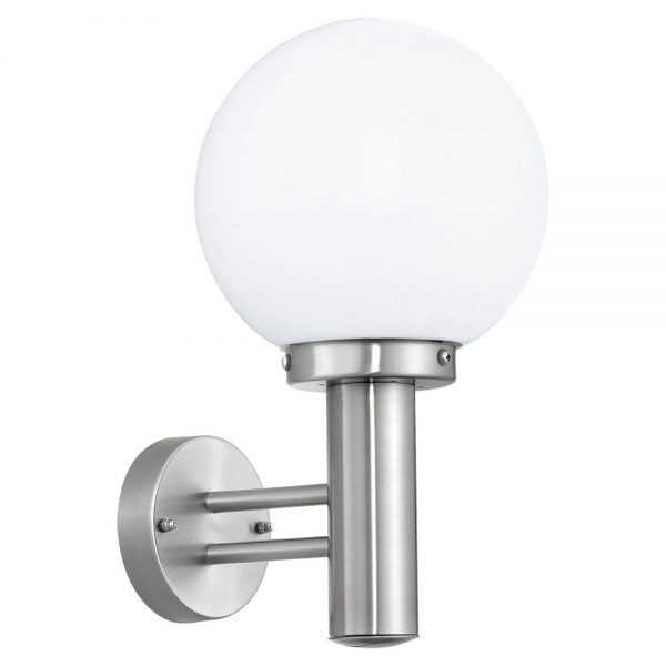 Aplica exterior EGLO NISIA 30205 - E27 1X60W IP44 - Sticla satinata - Inox