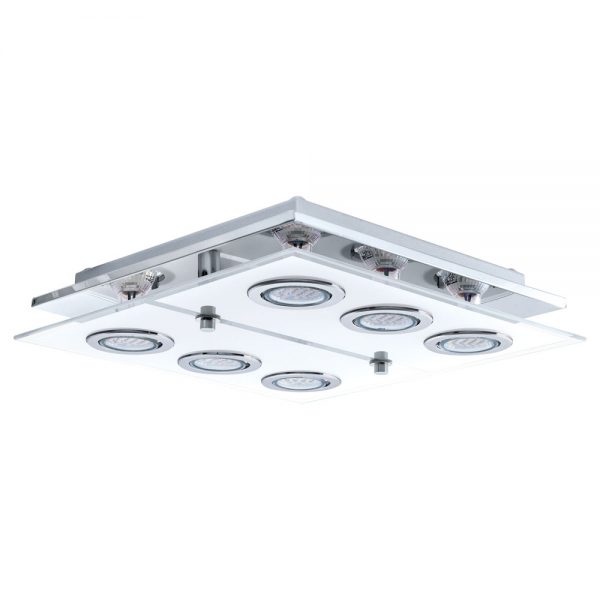 Plafoniera EGLO CABO 30932 - GU10 6X3W - Sticla satinata - Crom