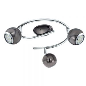 Plafoniera EGLO BIMEDA 31007 - GU10 3X3W 3000K - Otel - Crom - Nichel Nero