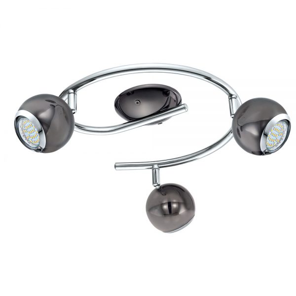 Plafoniera EGLO BIMEDA 31007 - GU10 3X3W 3000K - Otel - Crom - Nichel Nero