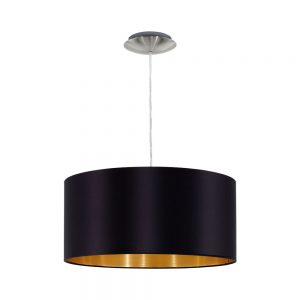 Pendul EGLO MASERLO 31599 - E27 1X60W D380mm - Negru - Auriu