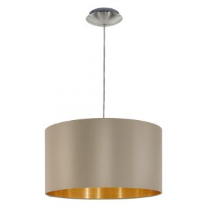 Pendul EGLO MASERLO 31602 - E27 1X60W D380mm - Gri Maroniu - Auriu