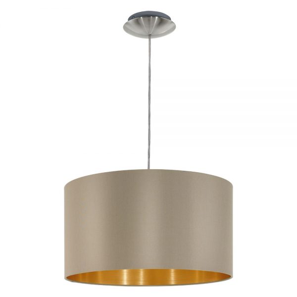 Pendul EGLO MASERLO 31602 - E27 1X60W D380mm - Gri Maroniu - Auriu