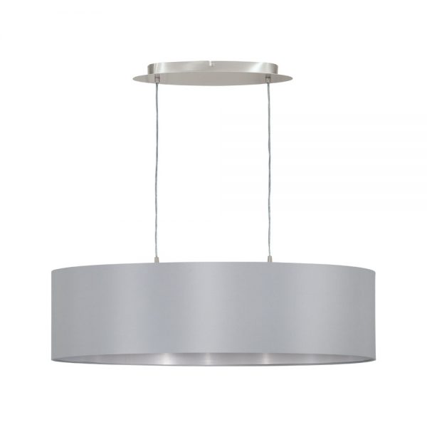 Corpuri de iluminat Lustra 2 Becuri E27 L-780 Nichel Mat-Gri Eglo 31612