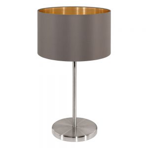 Veioza EGLO MASERLO 31631 - E27 1X60W D230mm - Textil - Auriu - Cappuccino