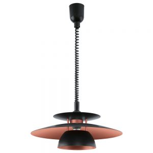 Pendul EGLO BRENDA 31666 - E27 1X60W D430mm - Cupru - Negru