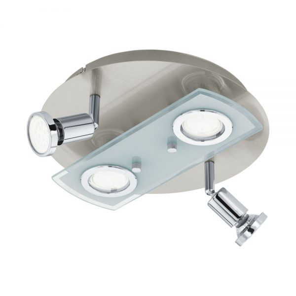 Plafoniera EGLO PAWEDO 1 32001 - GU10 4X3W D290mm - Sticla - Nichel Mat - Crom