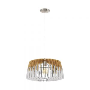 Pendul EGLO ARTANA 32827 - E27 1X60W D480mm - Natur - Alb
