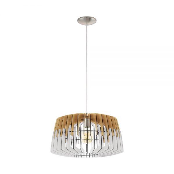 Pendul EGLO ARTANA 32827 - E27 1X60W D480mm - Natur - Alb