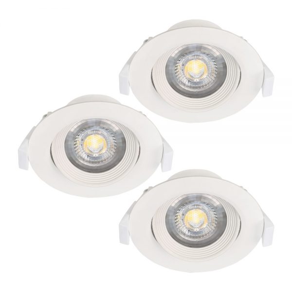Spoturi iluminat Set 3Xeinbauspot D90 Weiss Schwenkbar Eglo 32883