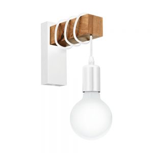Aplica vintage EGLO TOWNSHEND 33162 - E27 1X10W - Lemn - Maro