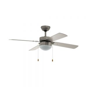 Lustra ventilator EGLO GELSINA 35041 - E14 1X60W D1066mm - Sticla lacuita - Nichel Mat
