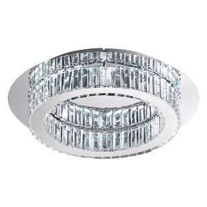 Corpuri iluminat Crystal Design Plafoniera 1X20W Led D500Mm Crom-Crista Eglo 39015