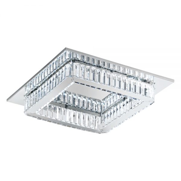 Corpuri iluminat Crystal Design Plafoniera 1X24W Led 500X500 Crom-Crista Eglo 39016