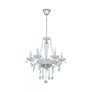 Candelabru EGLO BASILANO 1 39099 - E14 6X40W D720mm - Transparent