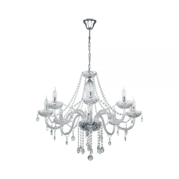 Candelabru EGLO BASILANO 1 39101 - E14 8X40W D820mm - Transparent