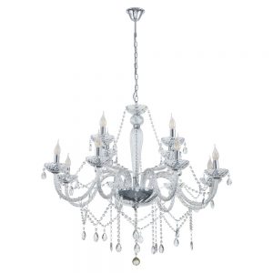 Candelabru EGLO BASILANO 1 39102 - E14 12X40W D1000mm - Transparent