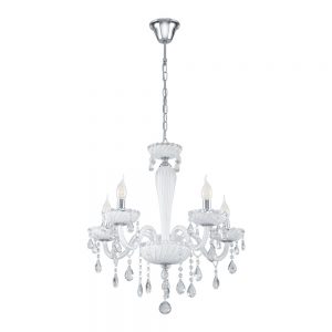 Candelabru EGLO CARPENTO 39113 - E14 5X40W D590mm - Alb