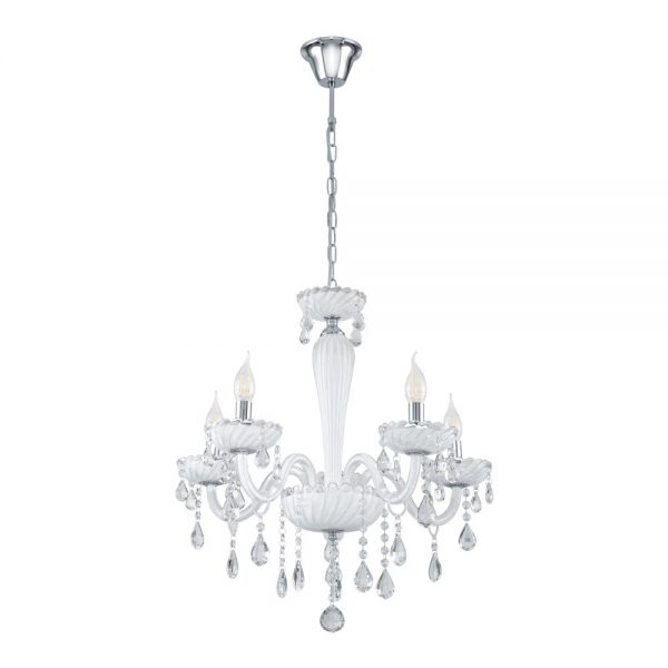 Candelabru EGLO CARPENTO 39113 - E14 5X40W D590mm - Alb