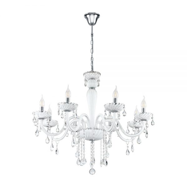 Candelabru EGLO CARPENTO 39114 - E14 8X40W D700mm - Alb