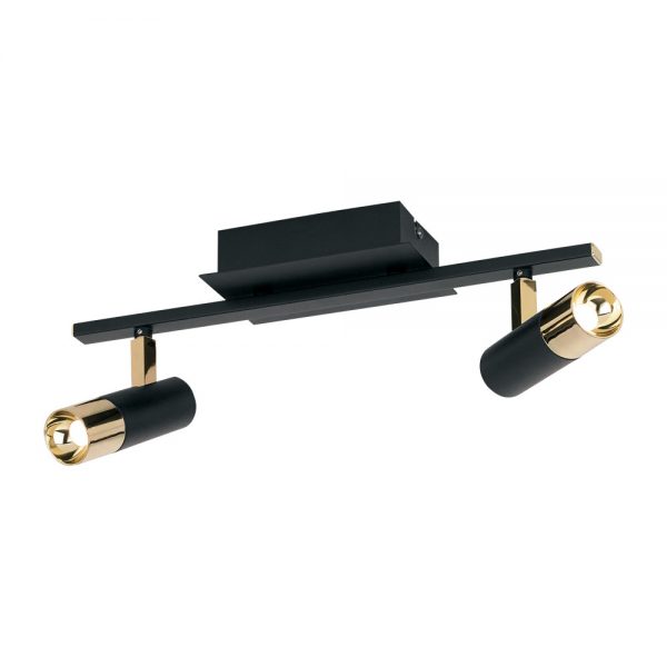 Plafoniera EGLO TOMARES 39145 - LED 2X5W 960lm 3000K - Aluminiu - Otel - Negru - Alama