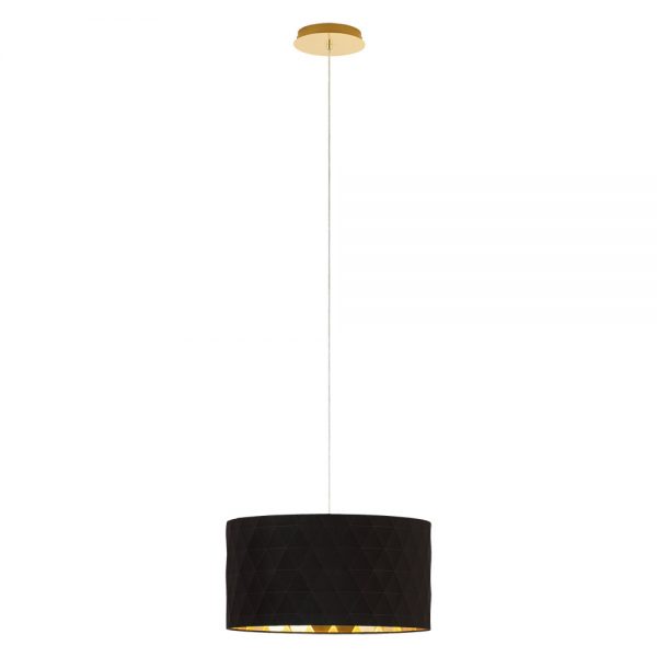 Pendul EGLO DOLORITA 39224 - E27 3X60W D500mm - Negru - Auriu