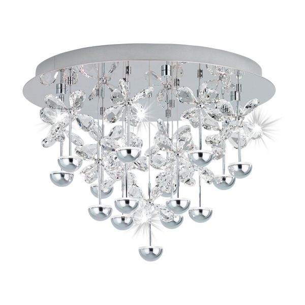 Plafoniera EGLO PIANOPOLI 39245 - LED 15X1.8W 3225lm 3000K D500mm - Cristal - Transparent