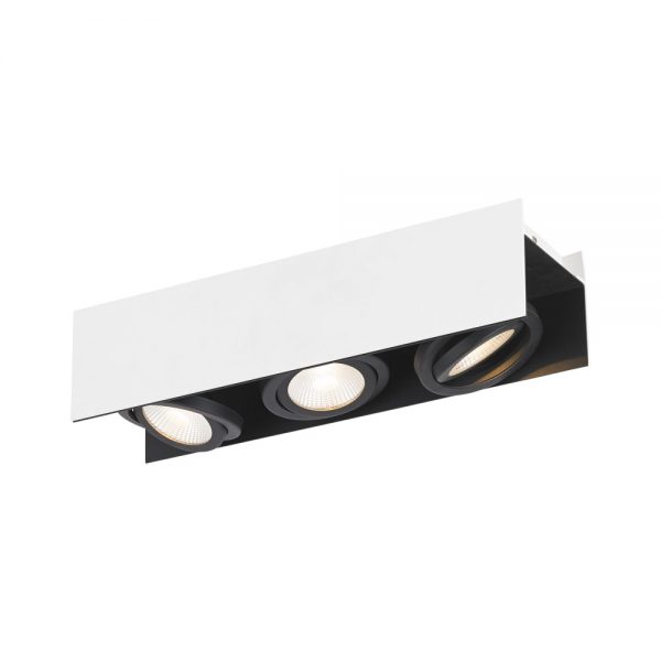 Plafoniera EGLO VIDAGO 39317 - LED 3X5.4W 1530lm 3000K - Otel - Aluminiu - Negru - Alb