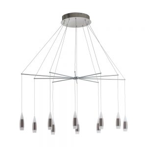Lustra EGLO SANTIGA 39327 - LED 20X3.2W 7800lm 3000K - Otel - Nichel Mat - Alb