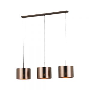 Lustra EGLO SAGANTO 1 39357 - E27 3X60W - Otel - Maro - Cupru