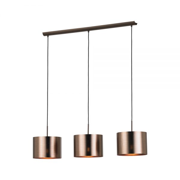 Lustra EGLO SAGANTO 1 39357 - E27 3X60W - Otel - Maro - Cupru