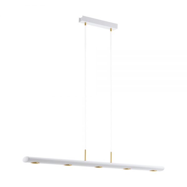 Lustra EGLO CANELAS 39371 - LED 5X4.6W 1450lm 2300-2700K - Aluminiu - Alb - Auriu