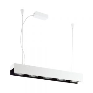 Lustra EGLO BADALONA 39372 - LED 5X5.4W 2550lm 3000K - Otel - Aluminiu - Negru - Alb