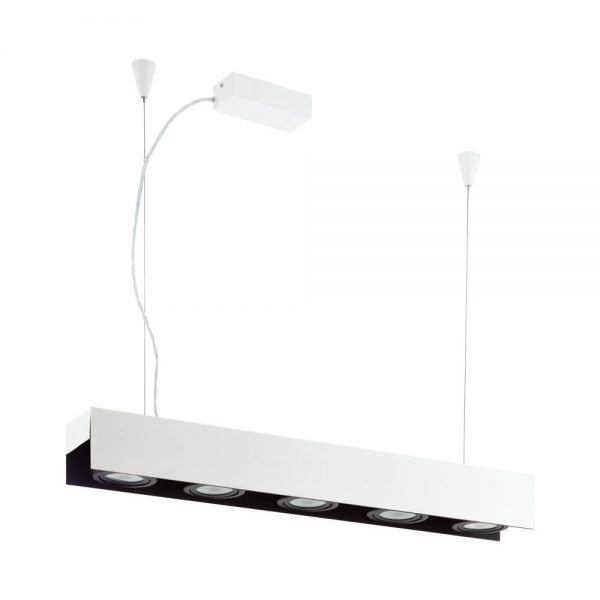Lustra EGLO BADALONA 39372 - LED 5X5.4W 2550lm 3000K - Otel - Aluminiu - Negru - Alb