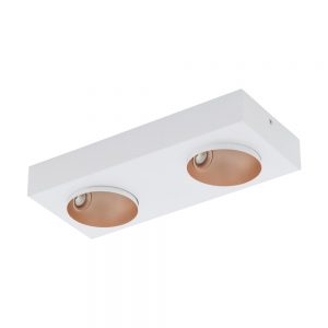 Plafoniera EGLO RONZANO 39374 - LED 2X3.3W 680lm 3000K - Aluminiu - Otel - Auriu Rose - Alb