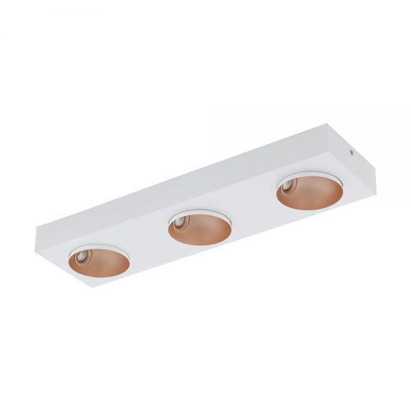 Plafoniera EGLO RONZANO 39375 - LED 3X3.3W 1020lm 3000K - Aluminiu - Otel - Auriu Rose - Alb