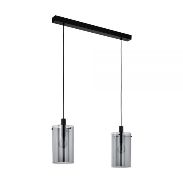 Lustra EGLO POLVERARA 39538 - E27 2X40W - Sticla aburita - Chihlimbar