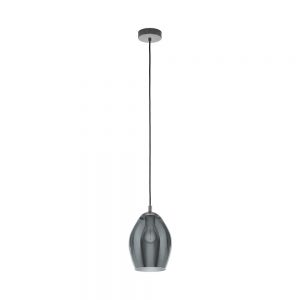 Pendul EGLO ESTANYS 39564 - E27 1X60W D190mm - Negru Transparent