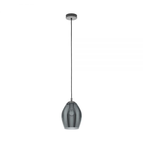 Pendul EGLO ESTANYS 39564 - E27 1X60W D190mm - Negru Transparent