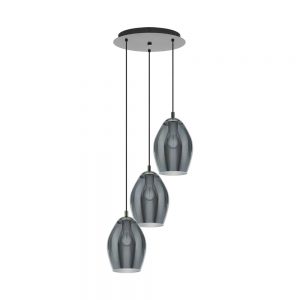Lustra EGLO ESTANYS 39565 - E27 3X60W D450mm - Sticla aburita - Nichel Nero