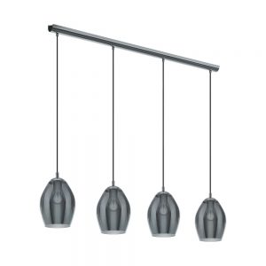 Lustra EGLO ESTANYS 39566 - E27 4X60W - Sticla aburita - Nichel Nero